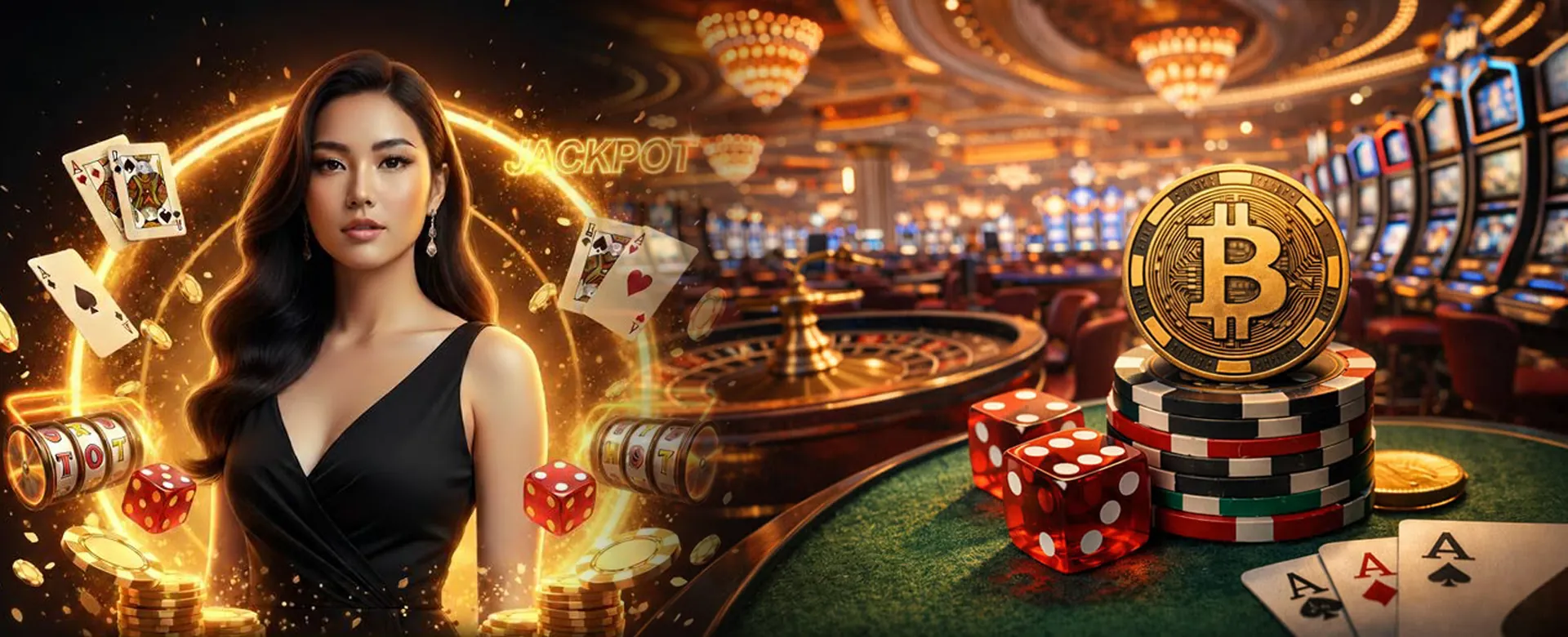 Vibrant e-games pagcor station background with casino elements